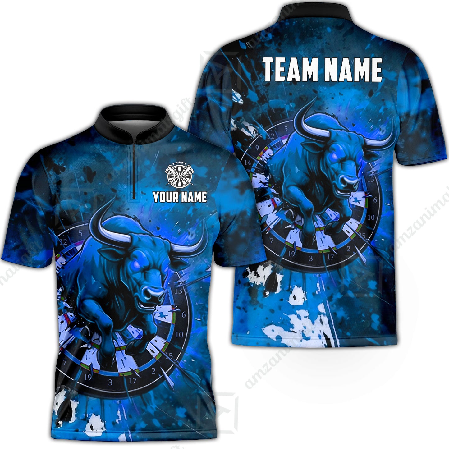 Custom Darts Team Jersey, Personalized Raging Bull Jersey Shirt For Players With Name & Team Name