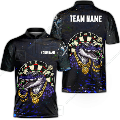 Custom Darts Team Jersey, Personalized Alligator Dart Jersey Shirt For Players With Name & Team Name