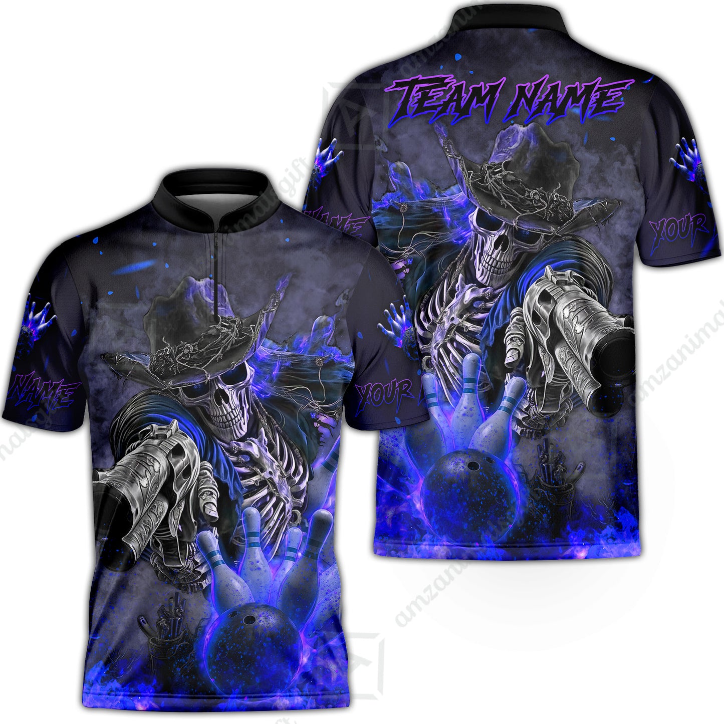 Bowling Jersey||Blue