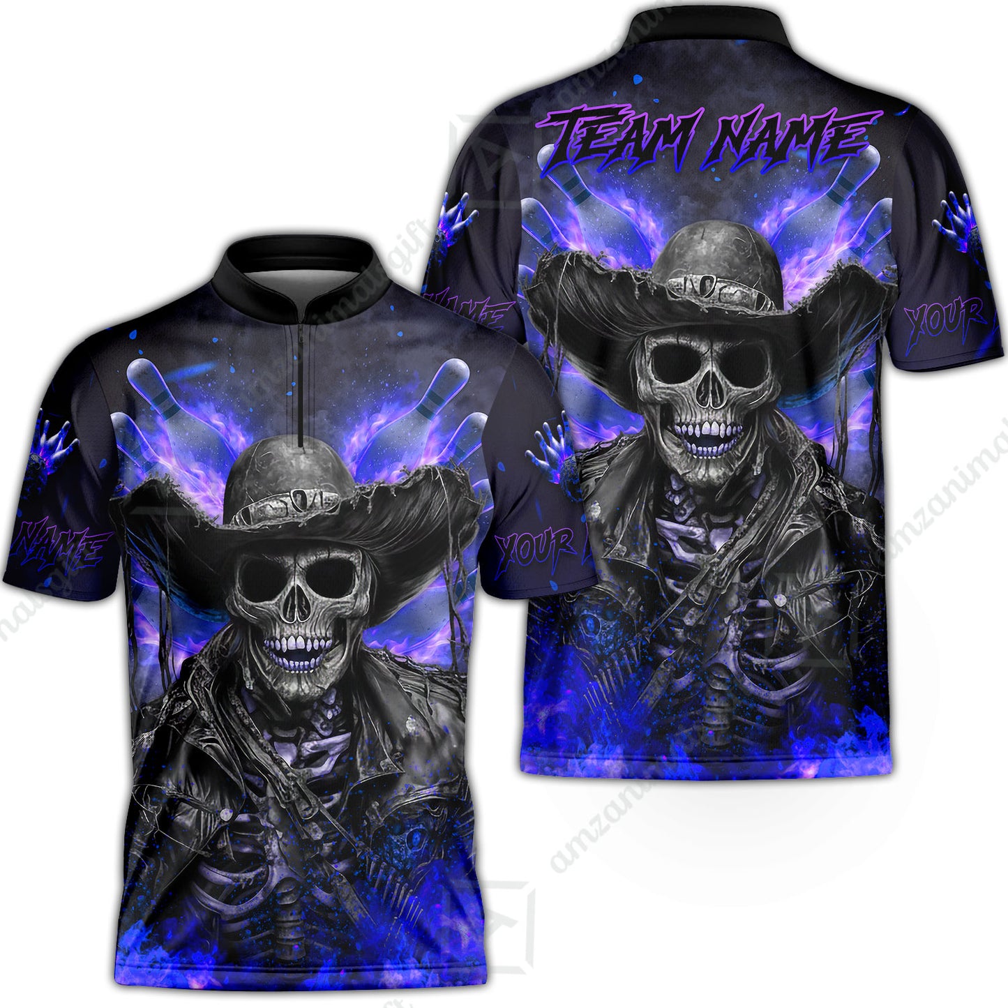 Bowling Jersey||Blue