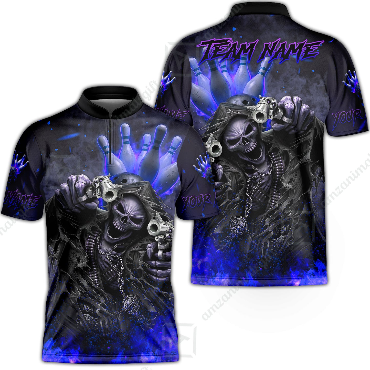 Bowling Jersey||Blue