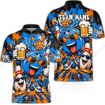 Bowling Jersey||Blue
