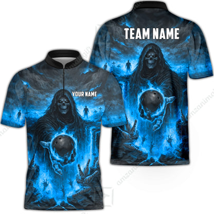 Bowling Jersey||Blue