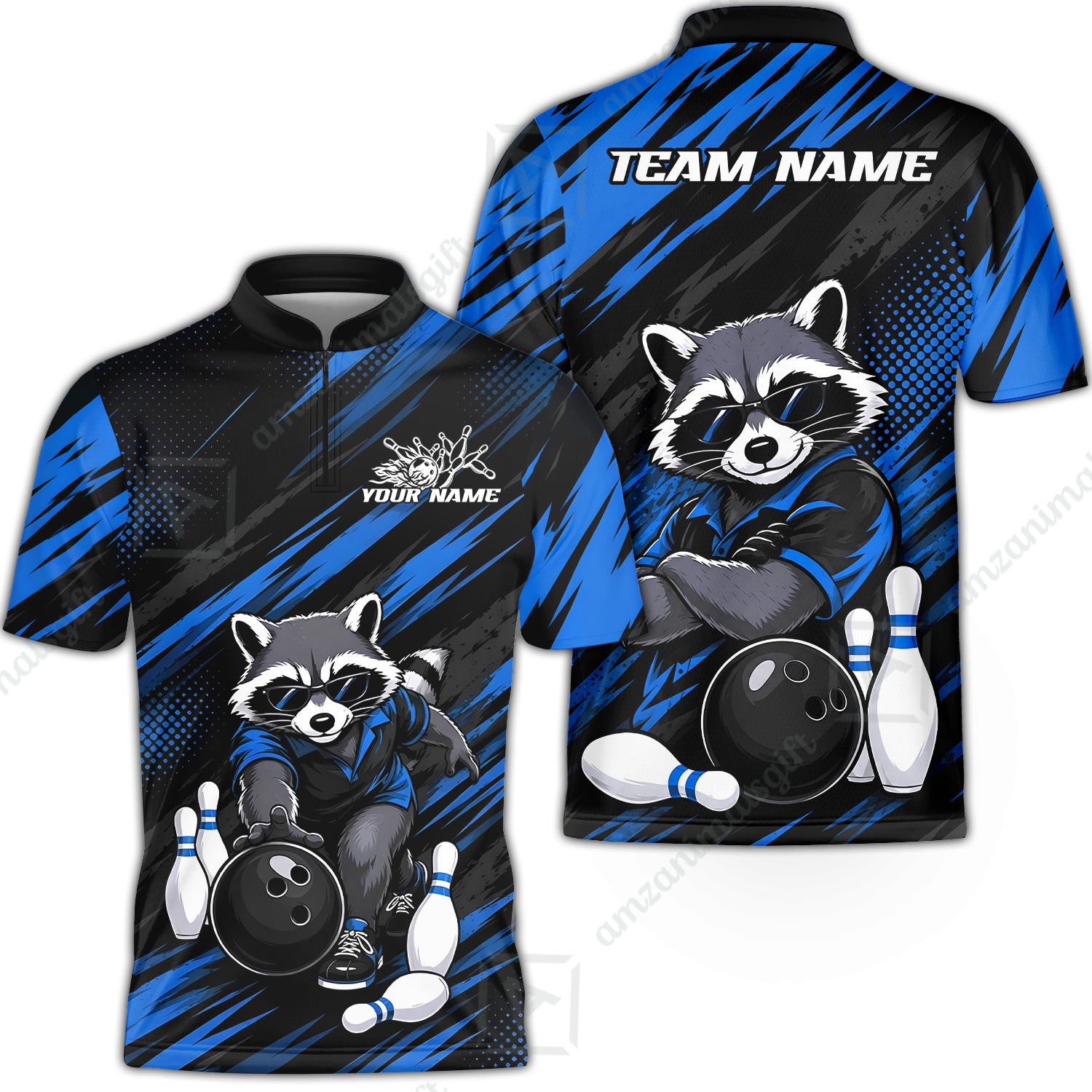 Bowling Jersey||Blue