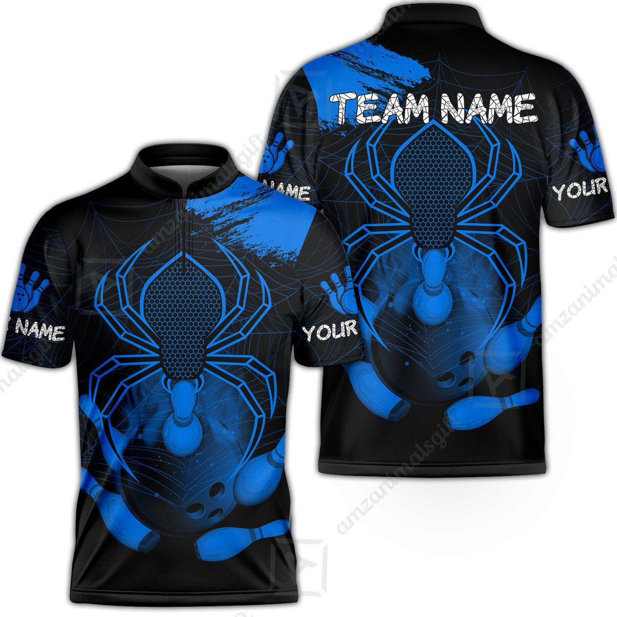 Bowling Jersey||Blue