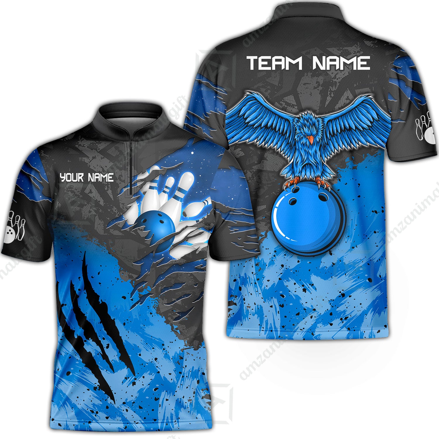 Bowling Jersey||Blue