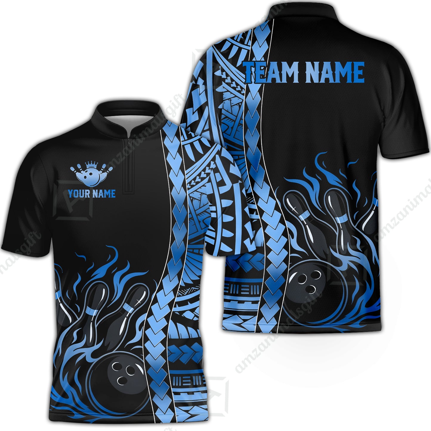Bowling Jersey||Blue