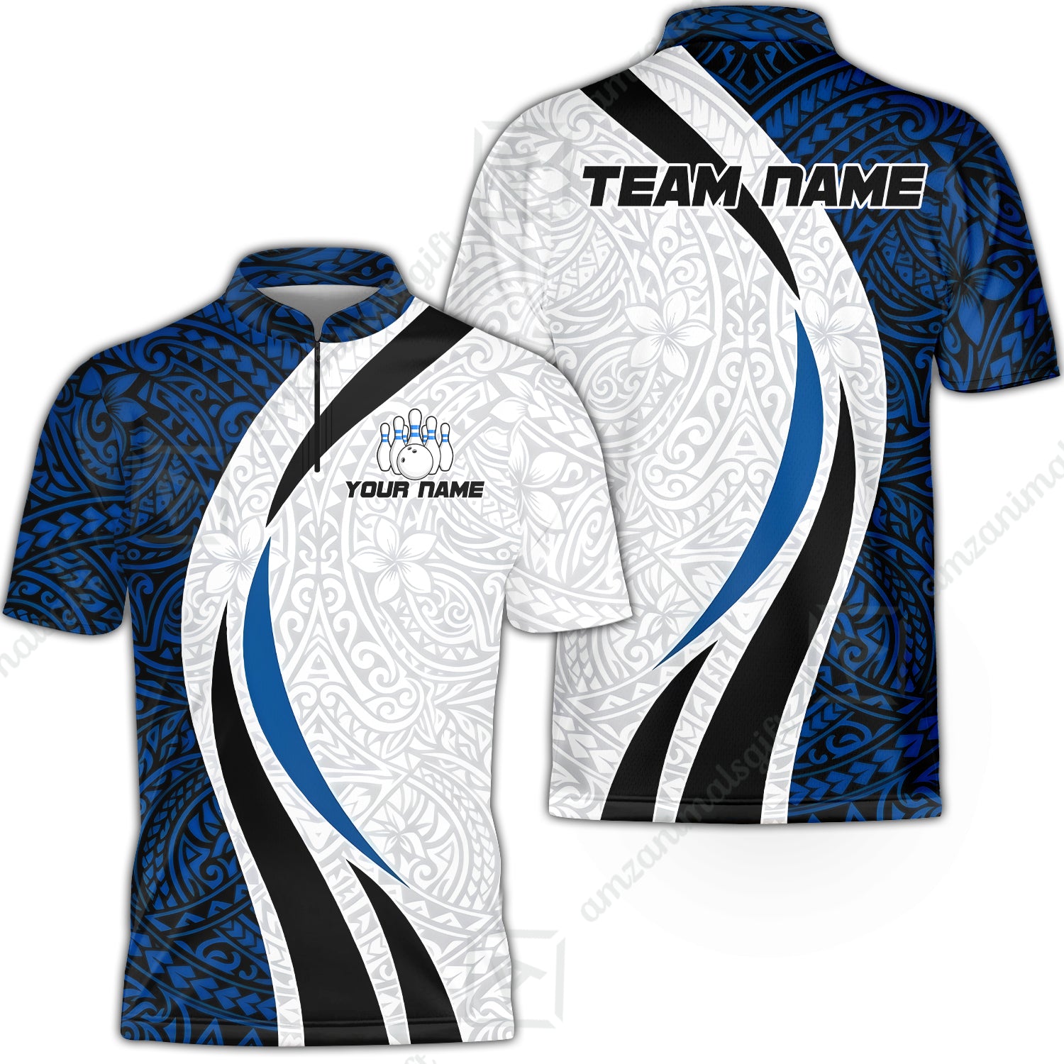 Bowling Jersey||Blue