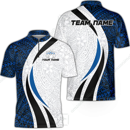 Bowling Jersey||Blue