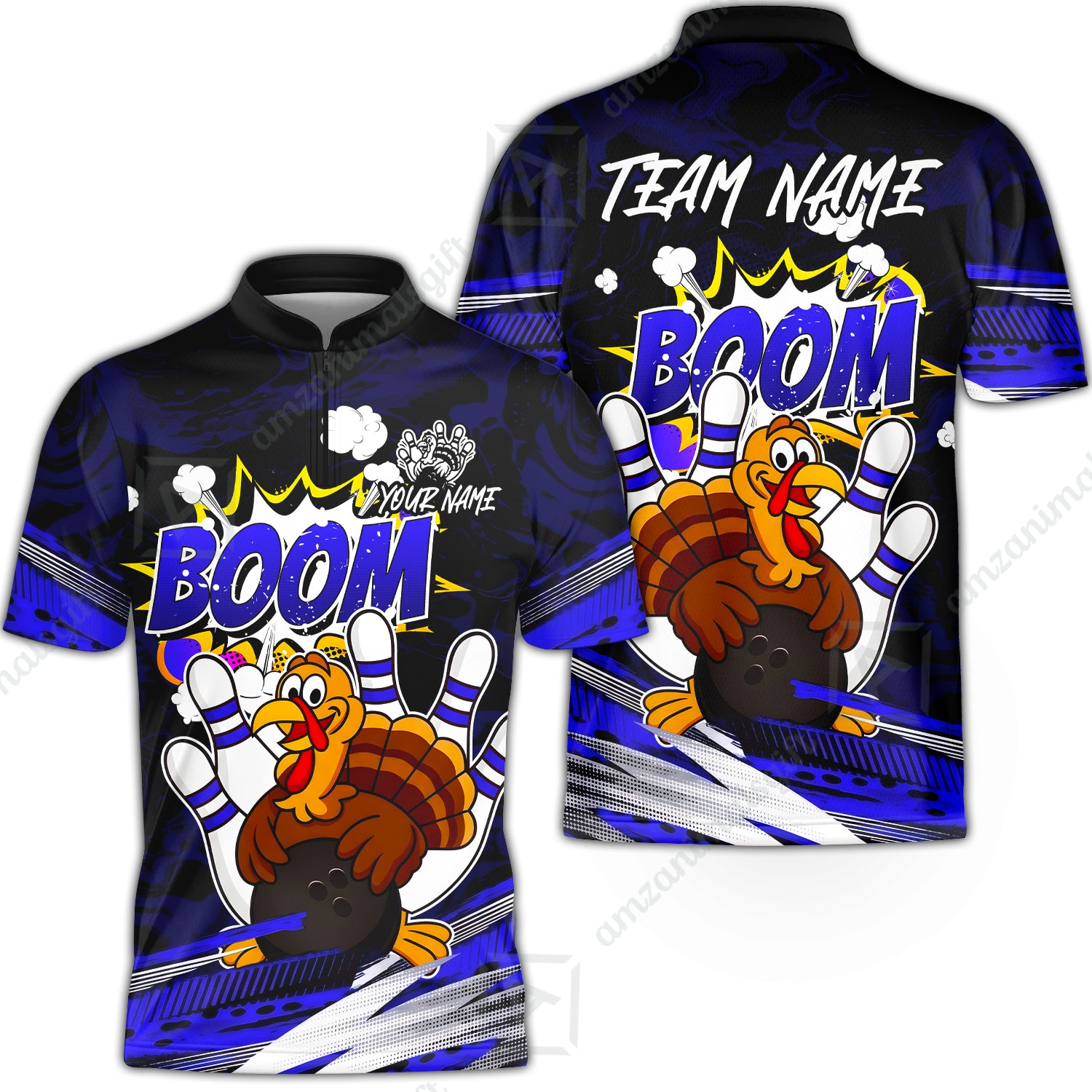 Bowling Jersey||Blue