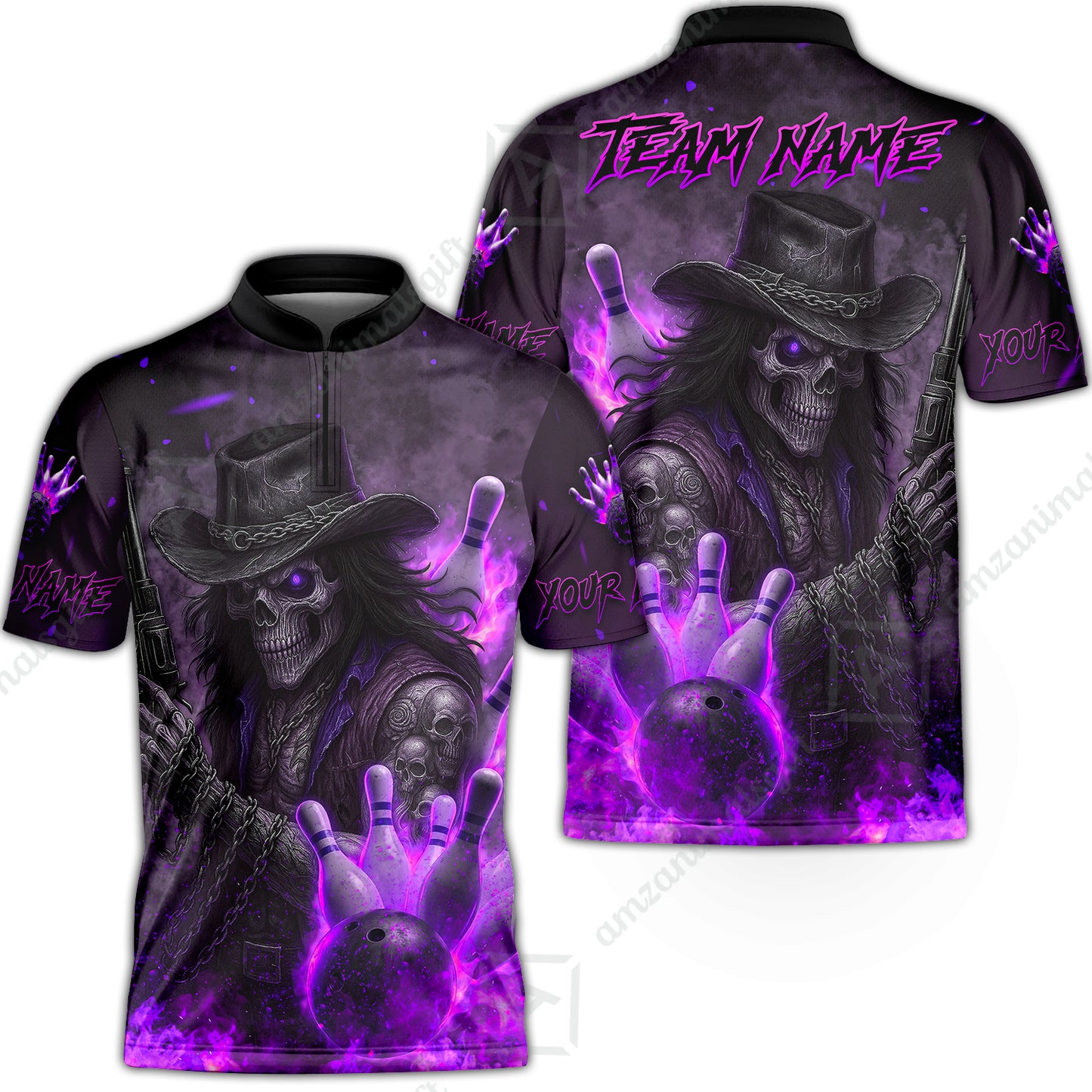 Bowling Jersey||Purple