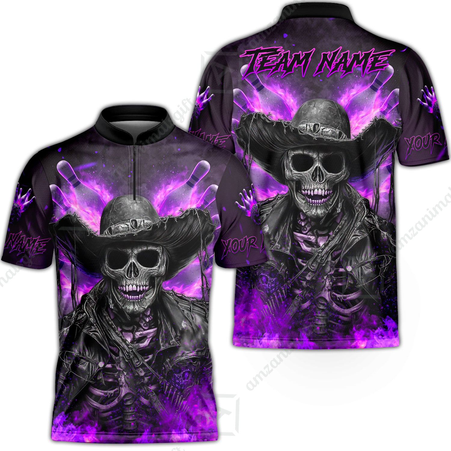 Bowling Jersey||Purple