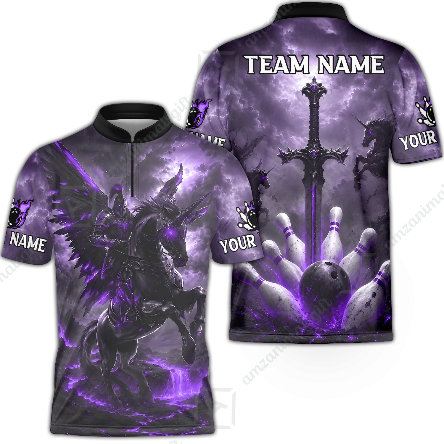 Bowling Jersey||Purple