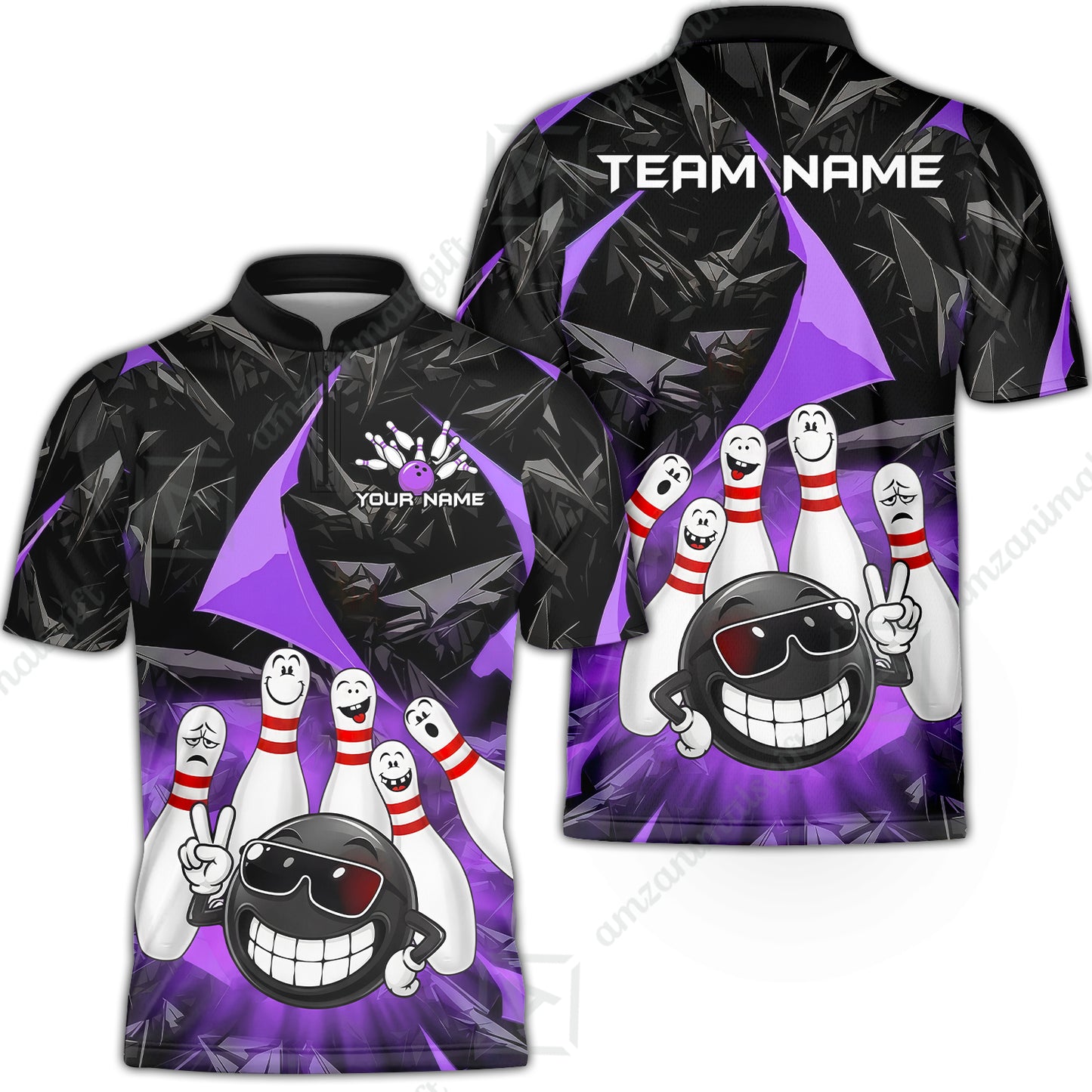 Bowling Jersey||Purple