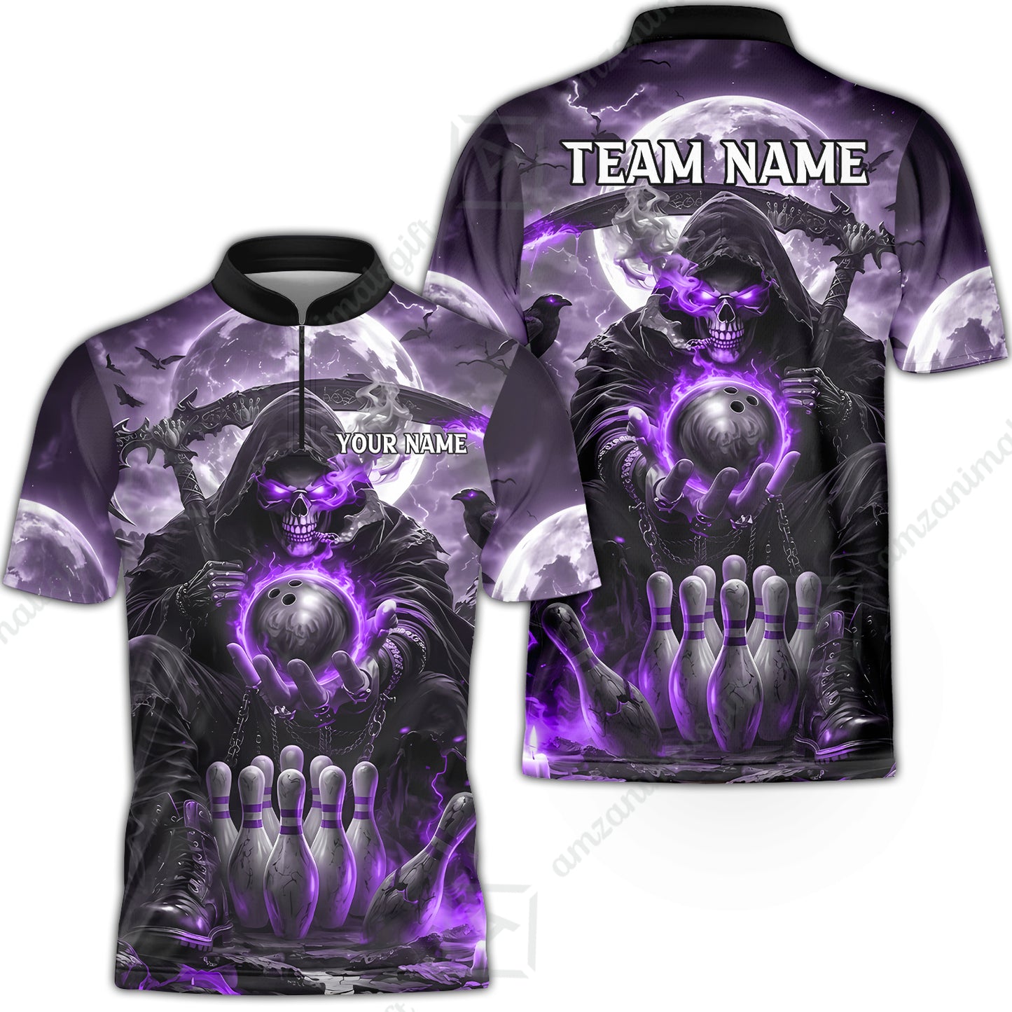 Bowling Jersey||Purple
