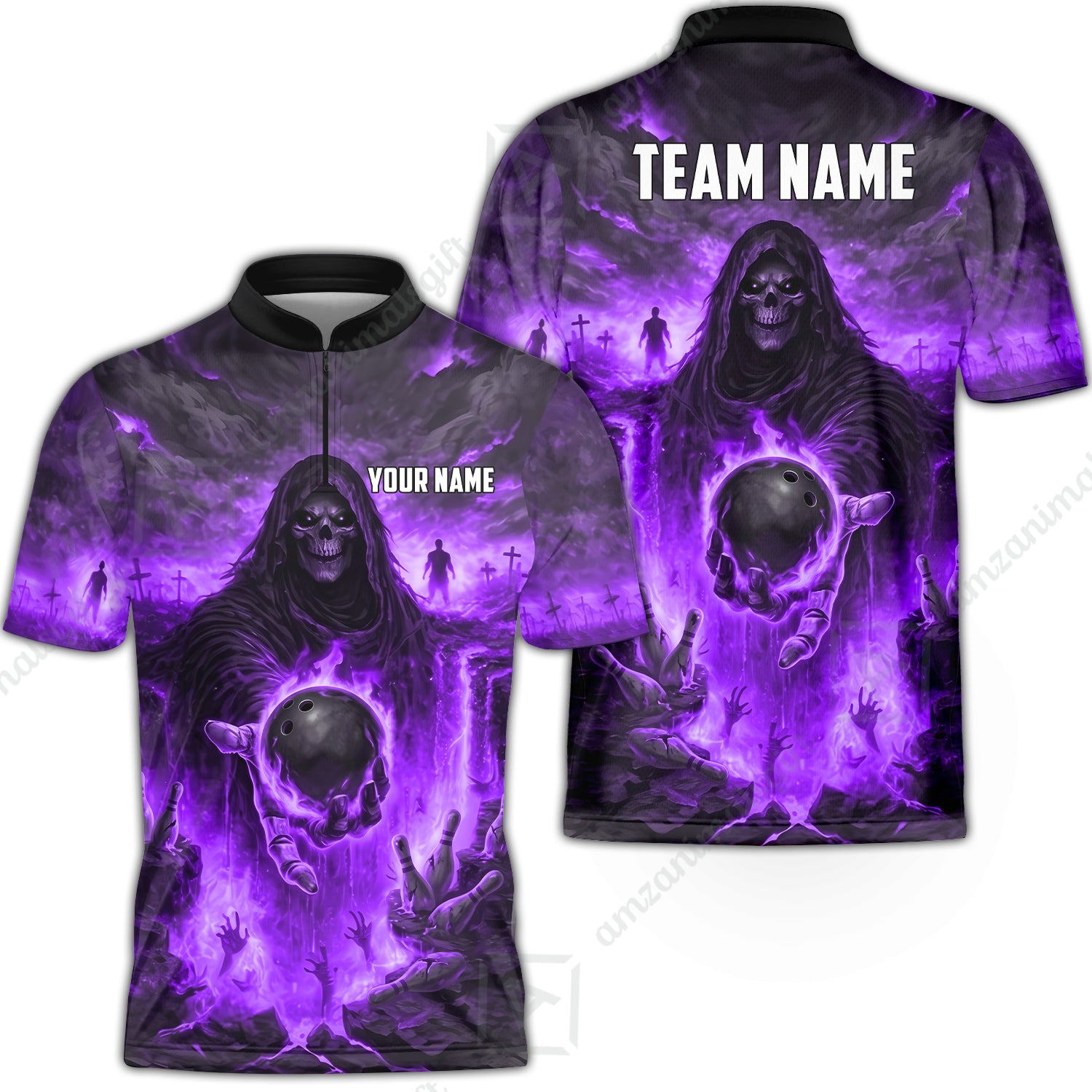 Bowling Jersey||Purple