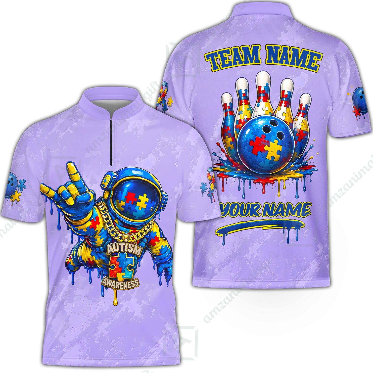 Bowling Jersey||Purple