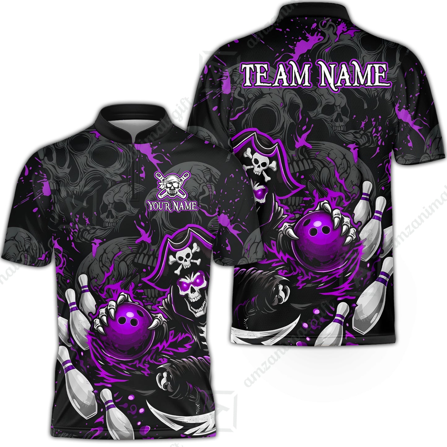 Bowling Jersey||Purple