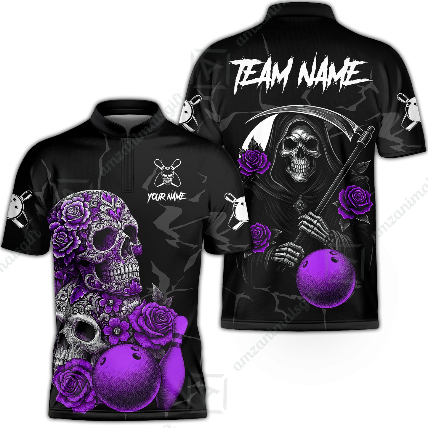 Bowling Jersey||Purple