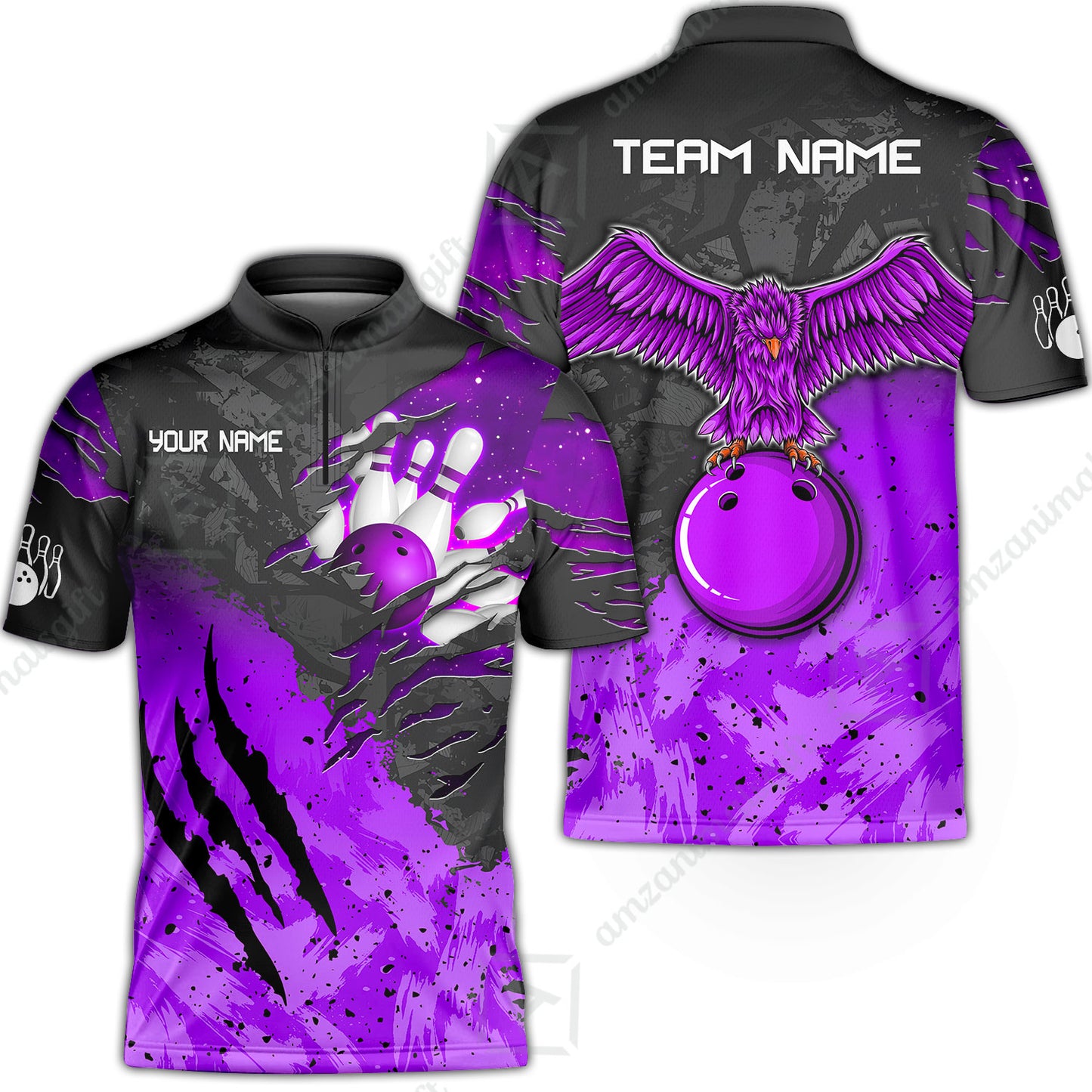 Bowling Jersey||Purple