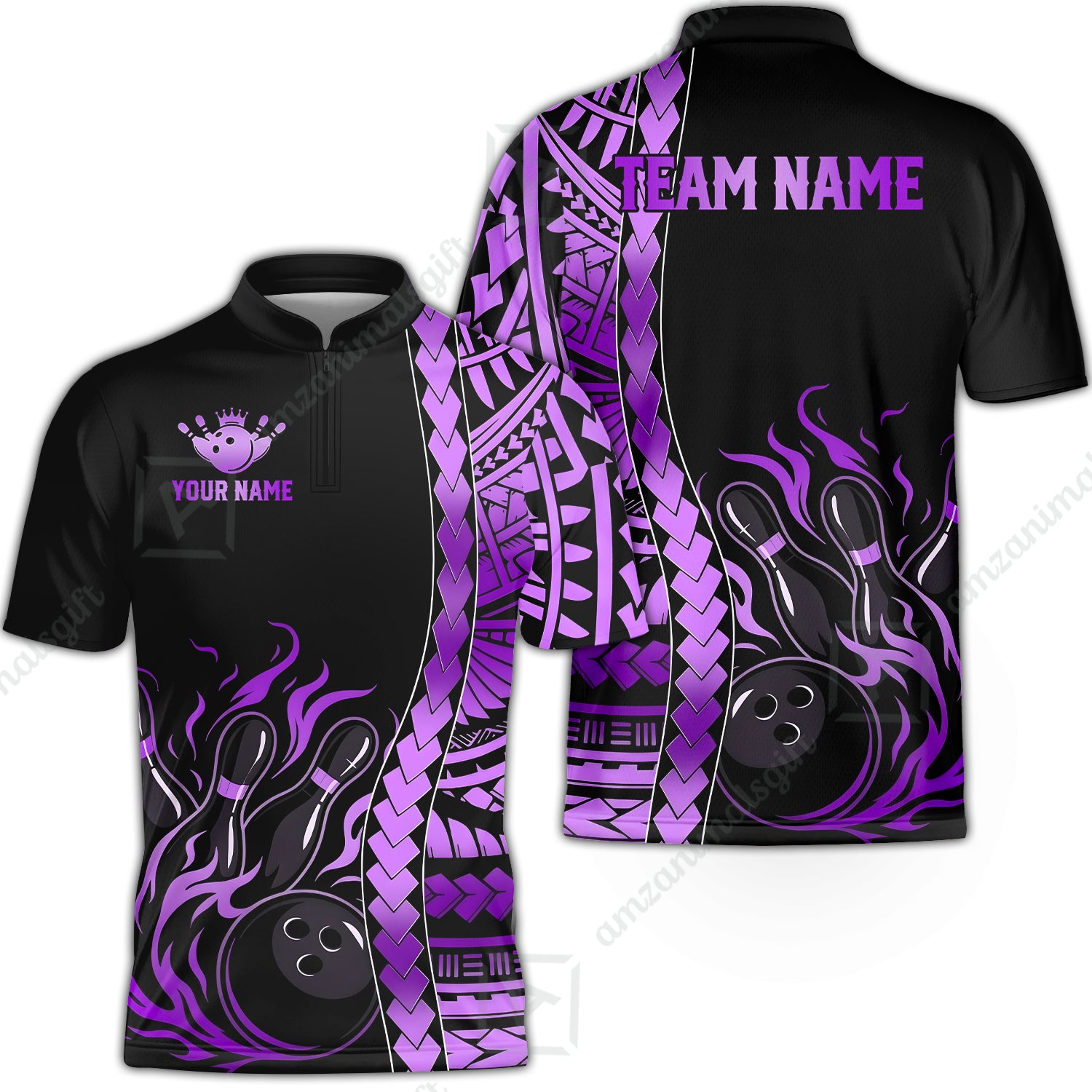Bowling Jersey||Purple
