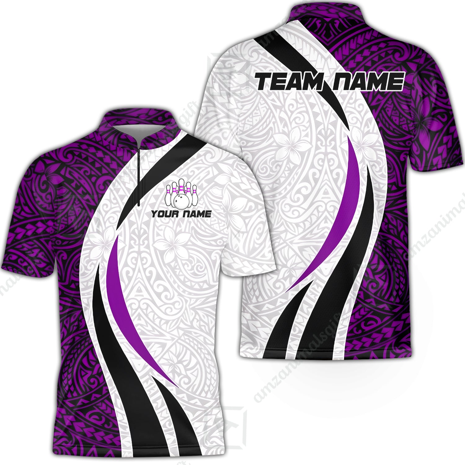 Bowling Jersey||Purple