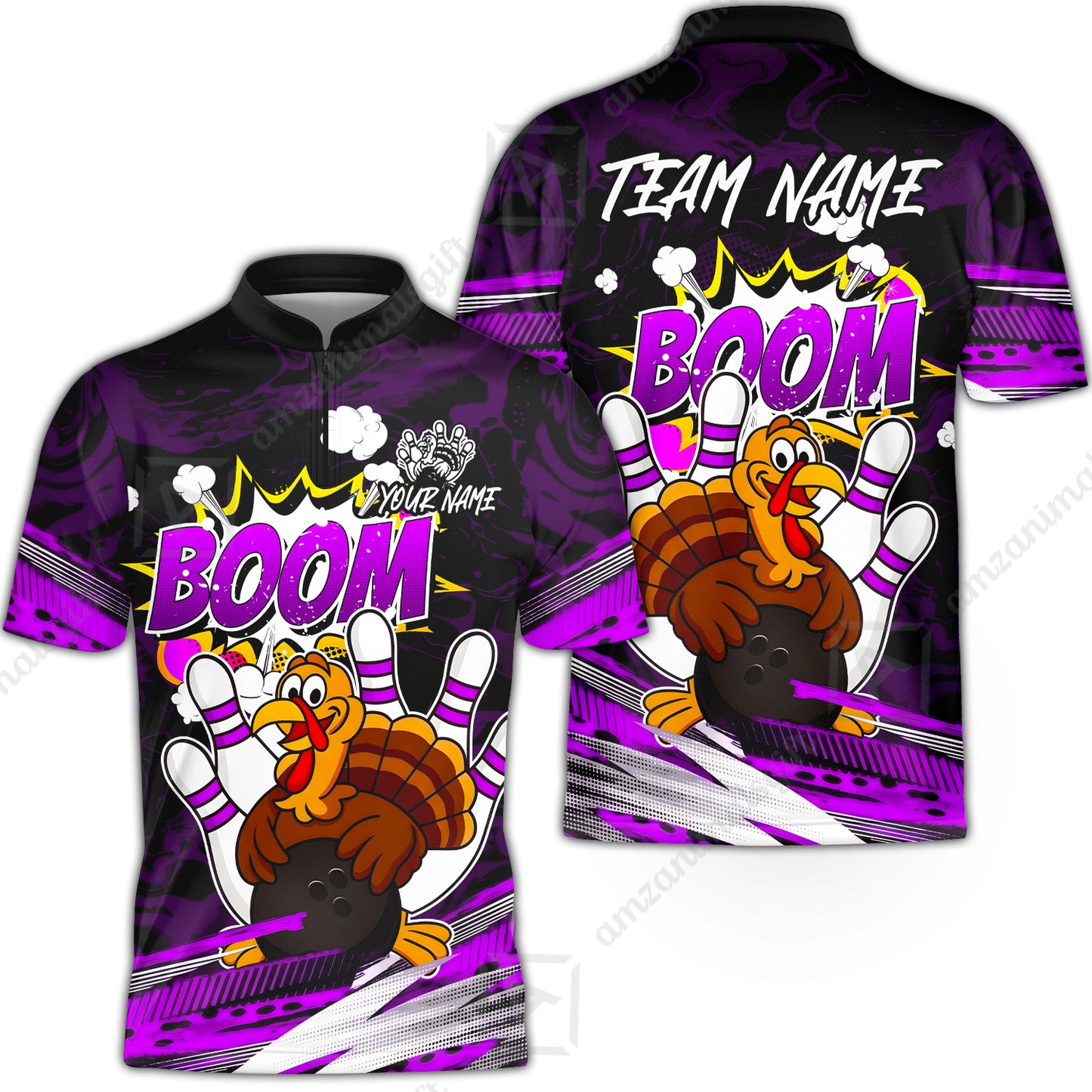 Bowling Jersey||Purple