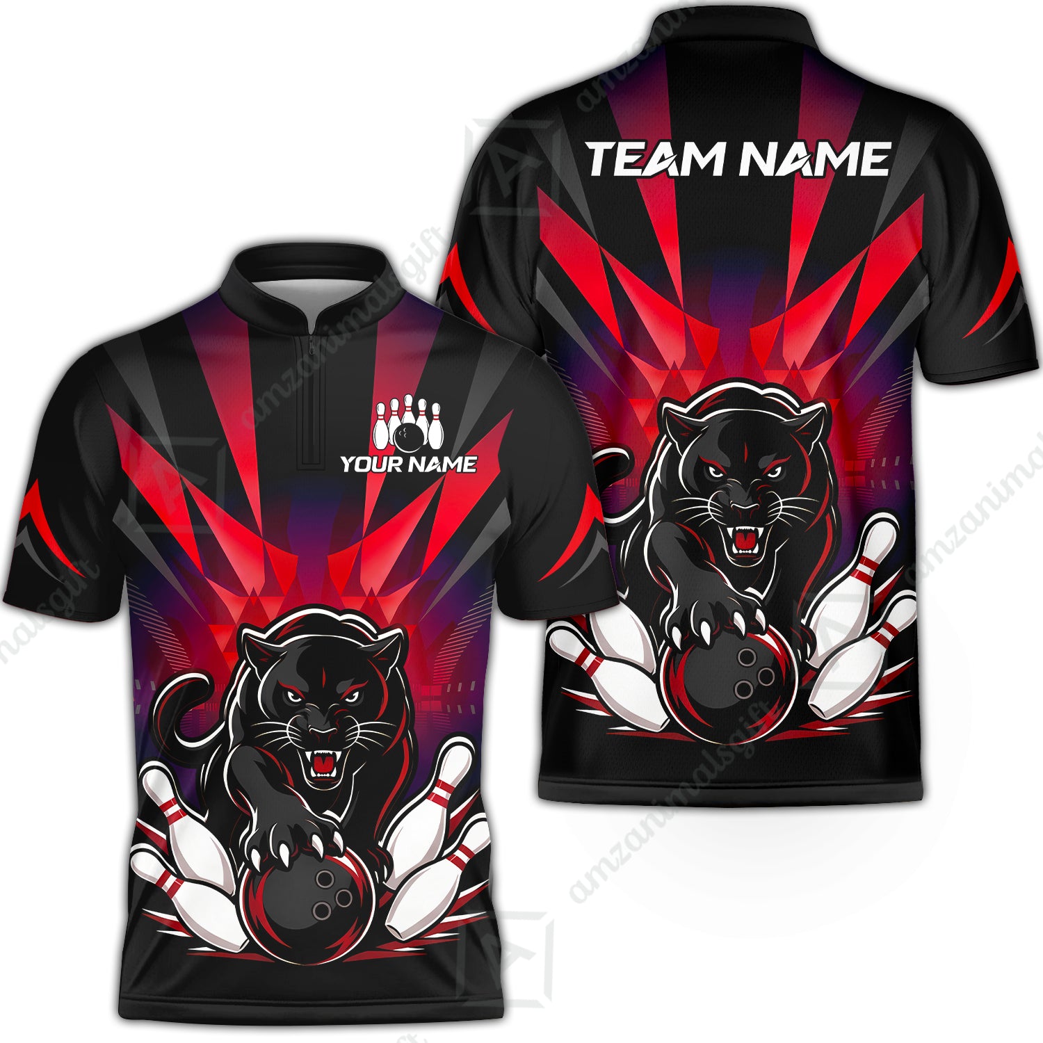 Bowling Jersey||Red