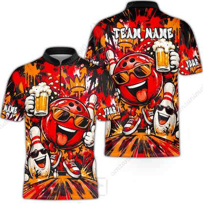 Bowling Jersey||Red