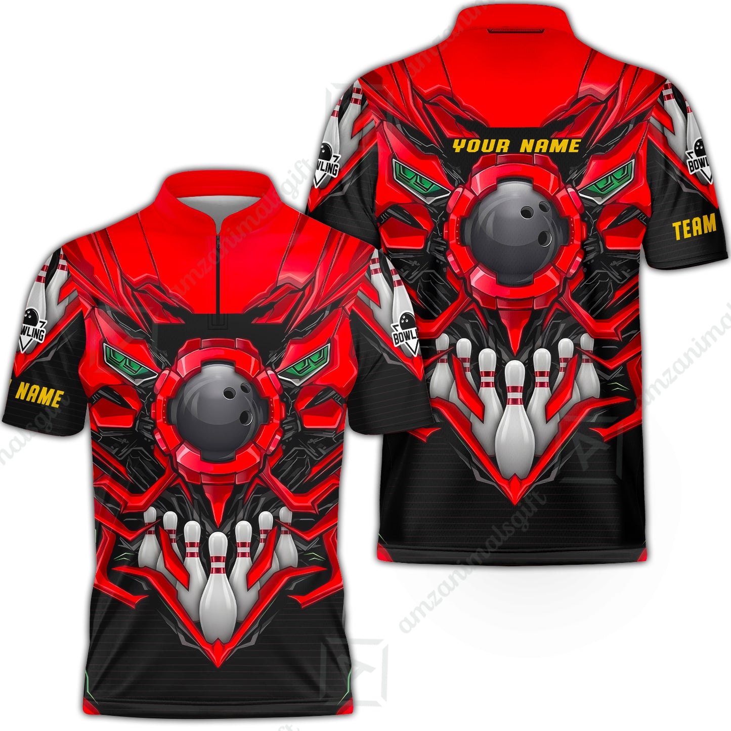 Bowling Jersey||Red