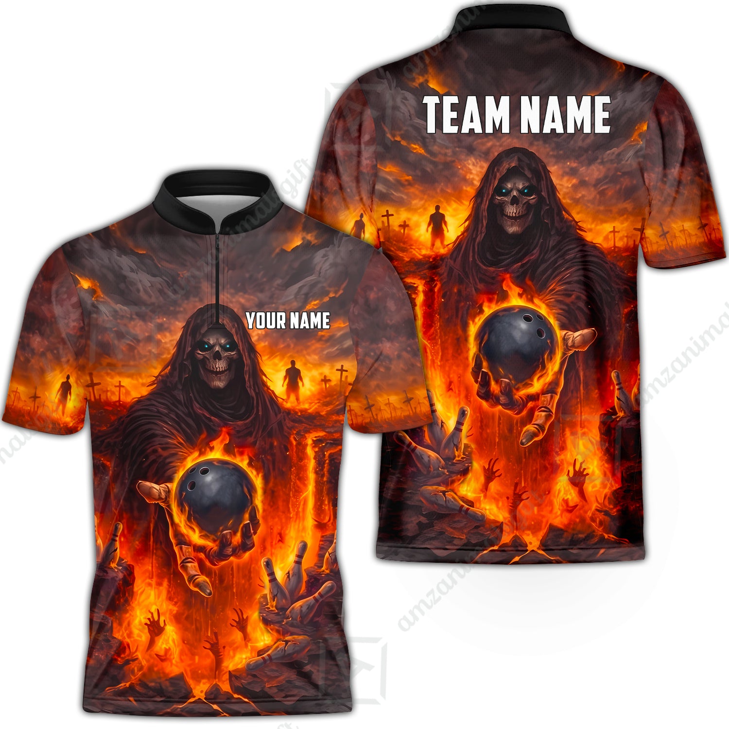 Bowling Jersey||Red