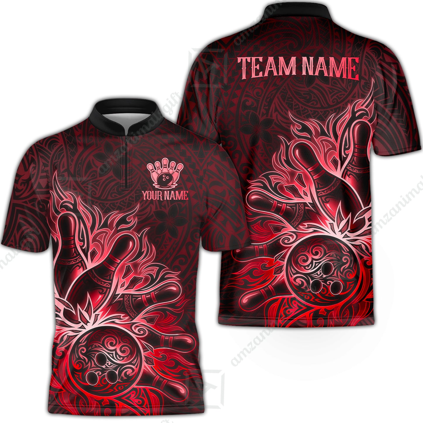 Bowling Jersey||Red