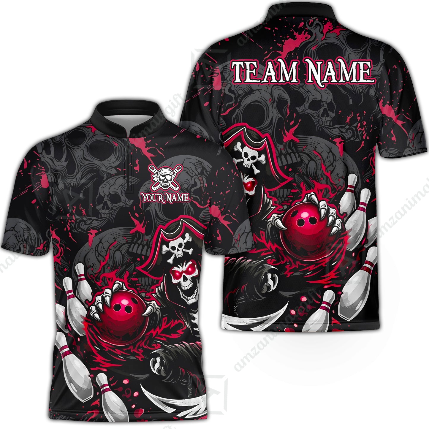 Bowling Jersey||Red