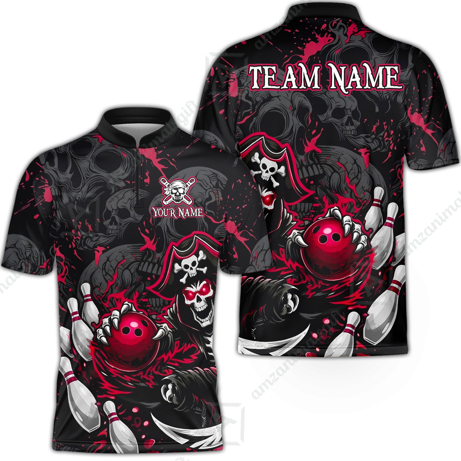Bowling Jersey||Red