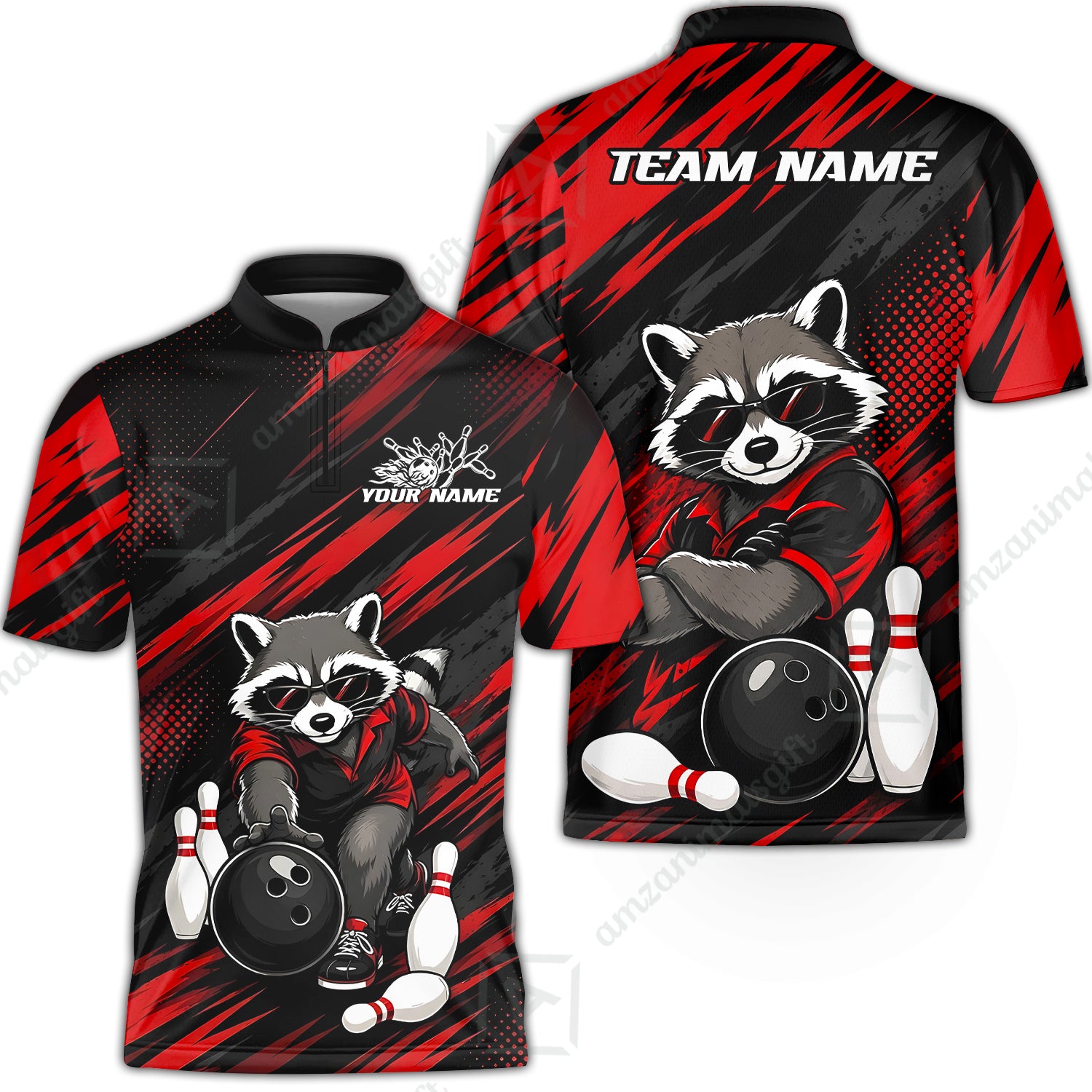 Bowling Jersey||Red