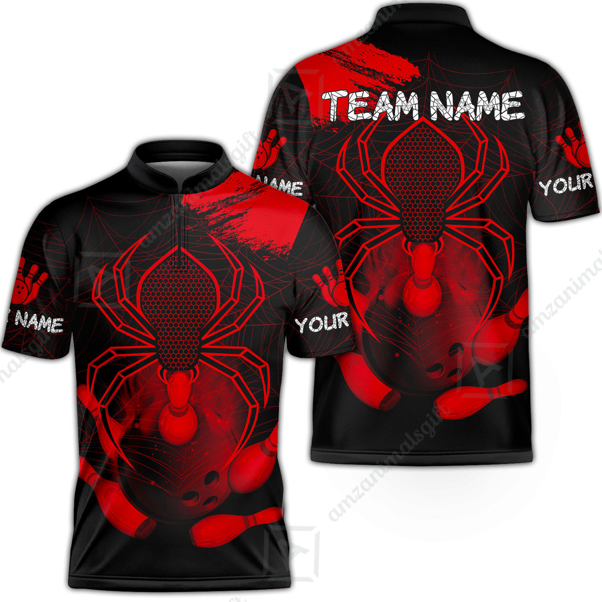 Bowling Jersey||Red