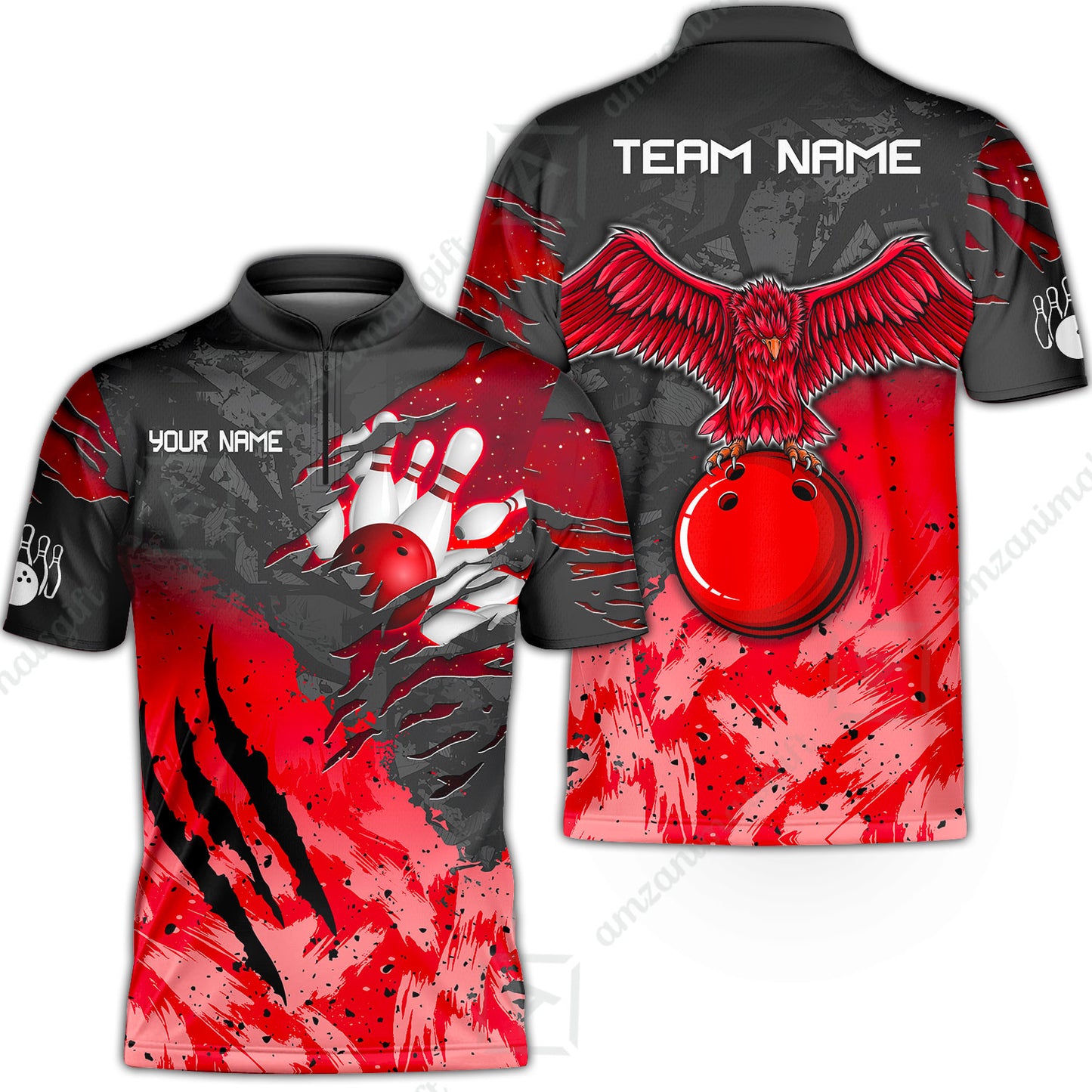 Bowling Jersey||Red