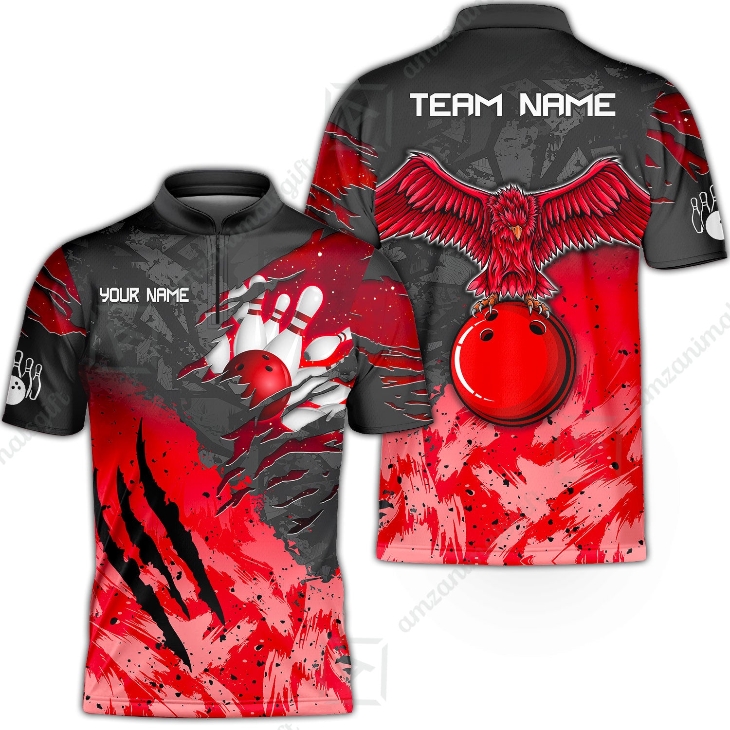 Bowling Jersey||Red