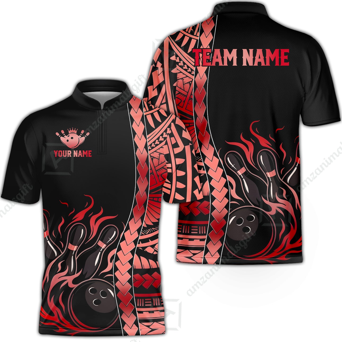 Bowling Jersey||Red