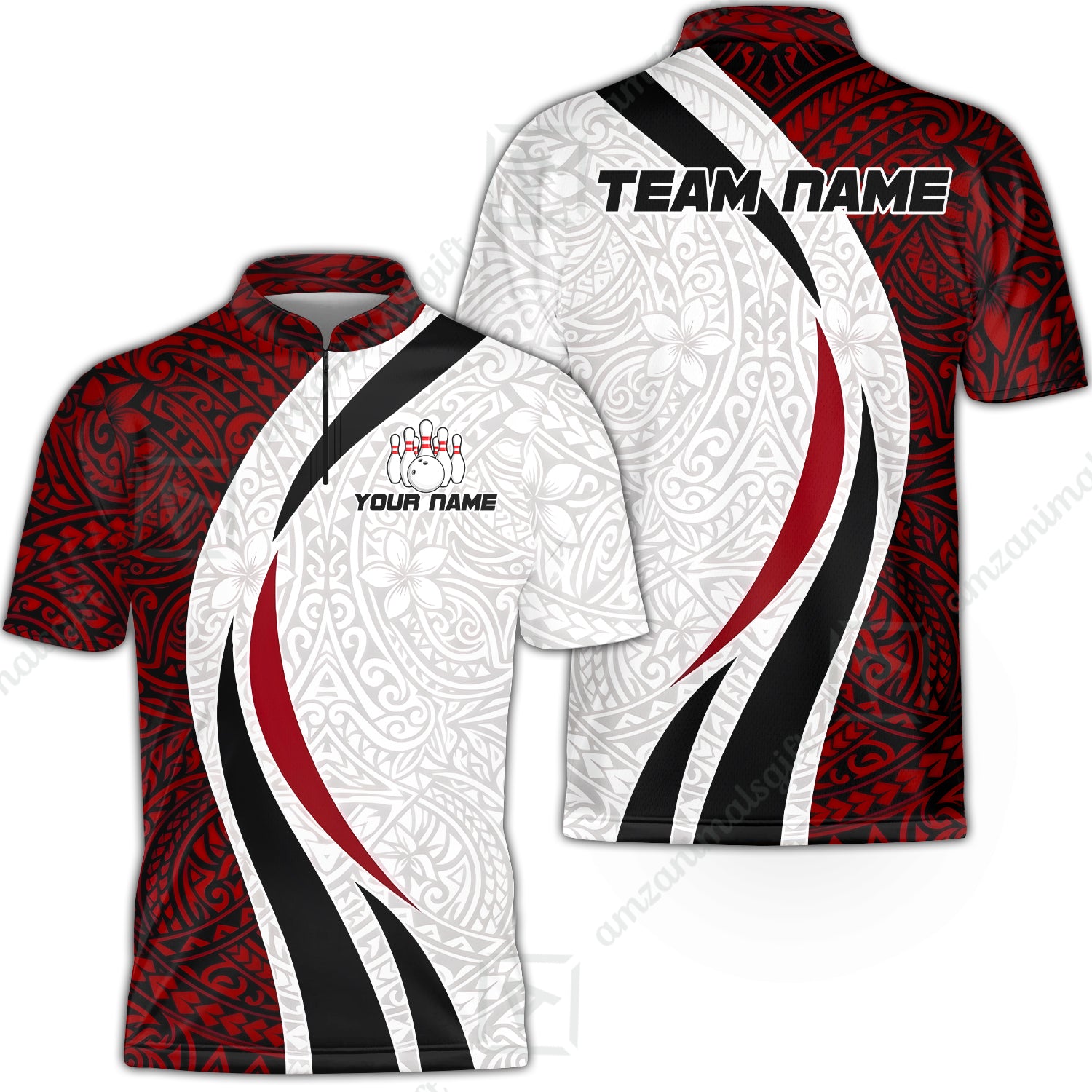 Bowling Jersey||Red