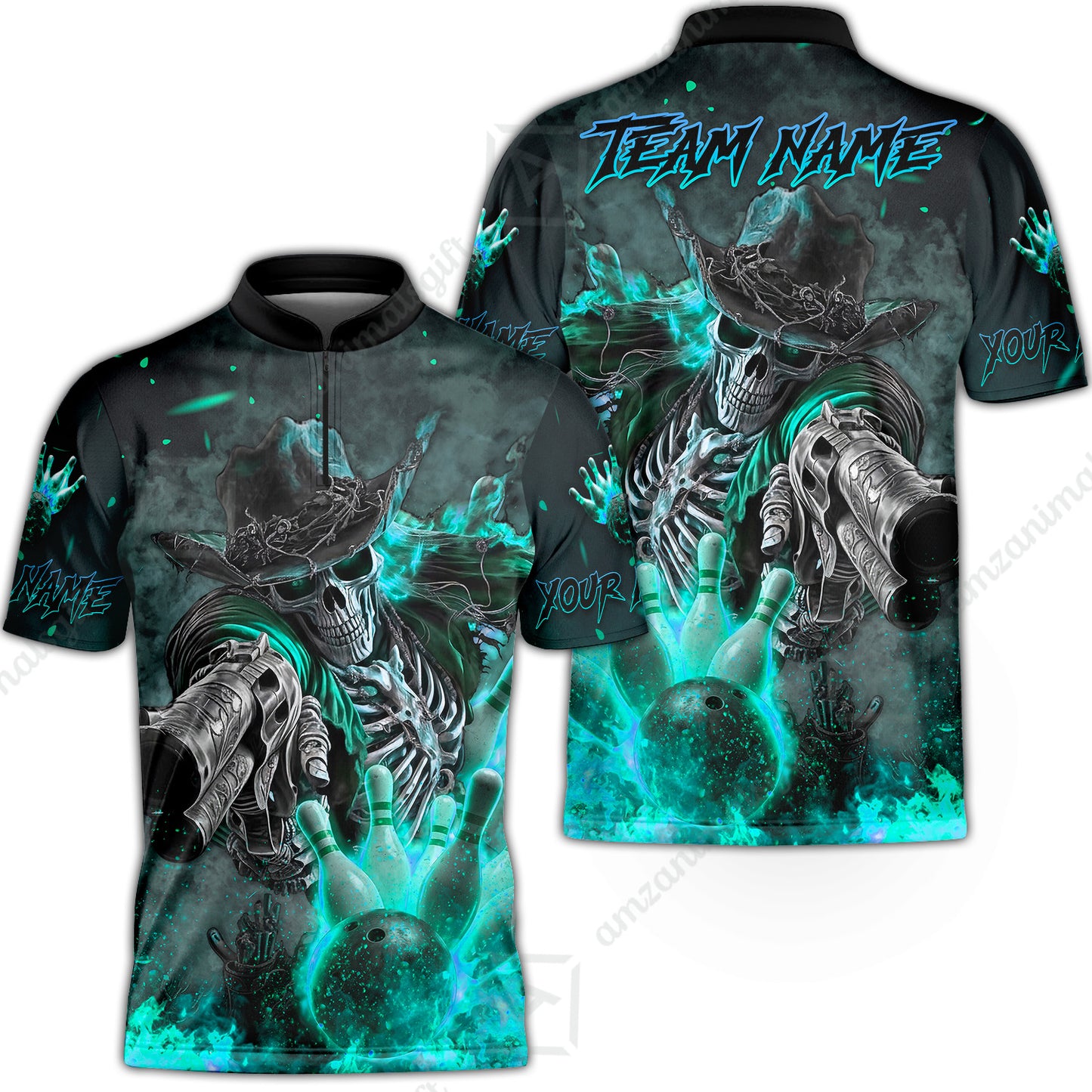 Bowling Jersey||Turquoise