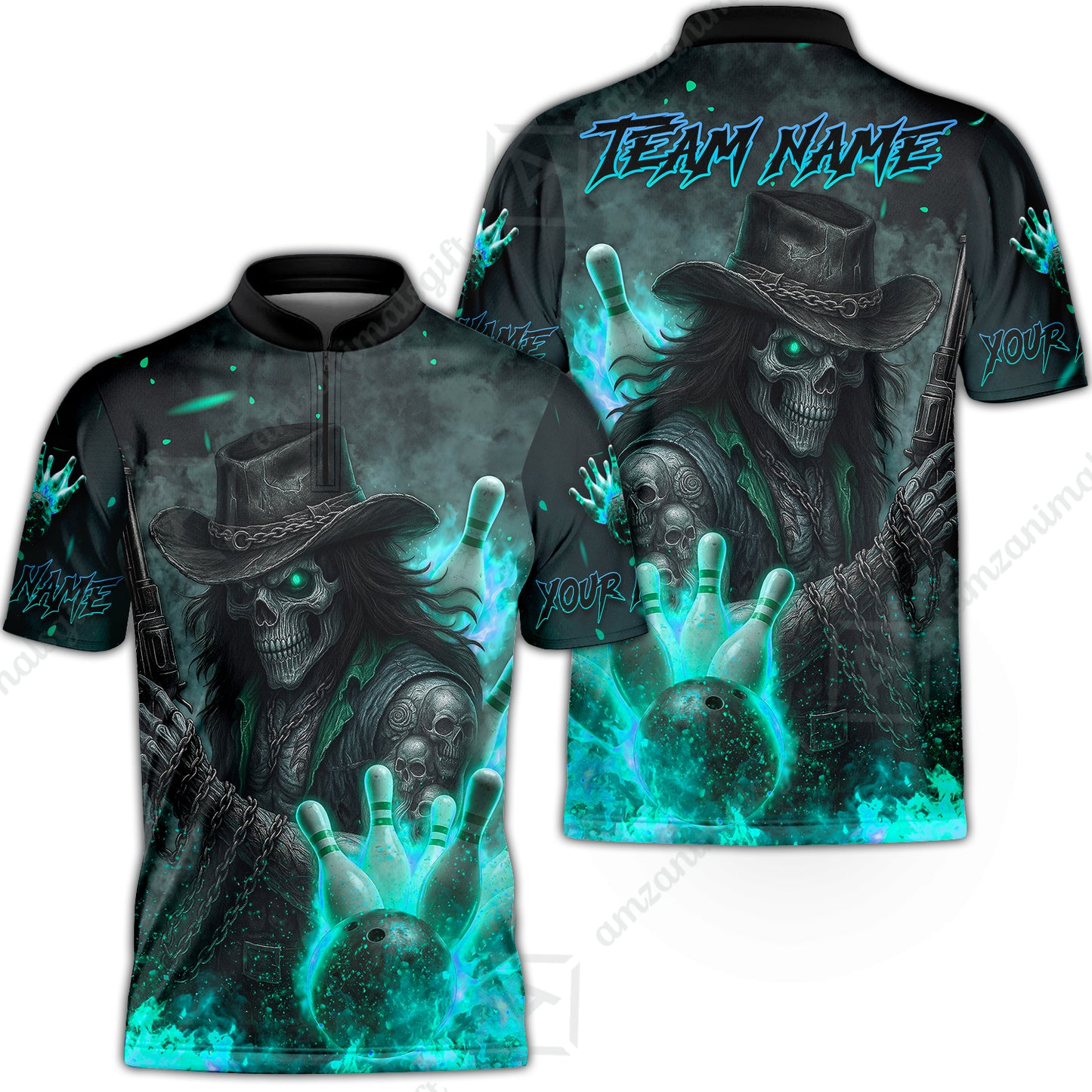 Bowling Jersey||Turquoise