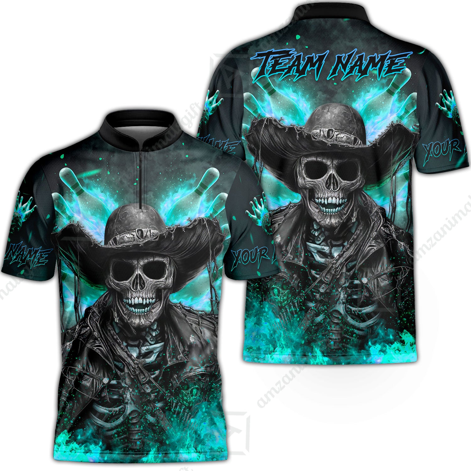 Bowling Jersey||Turquoise