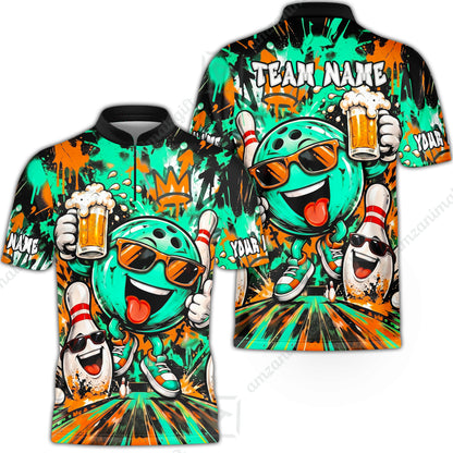 Bowling Jersey||Turquoise