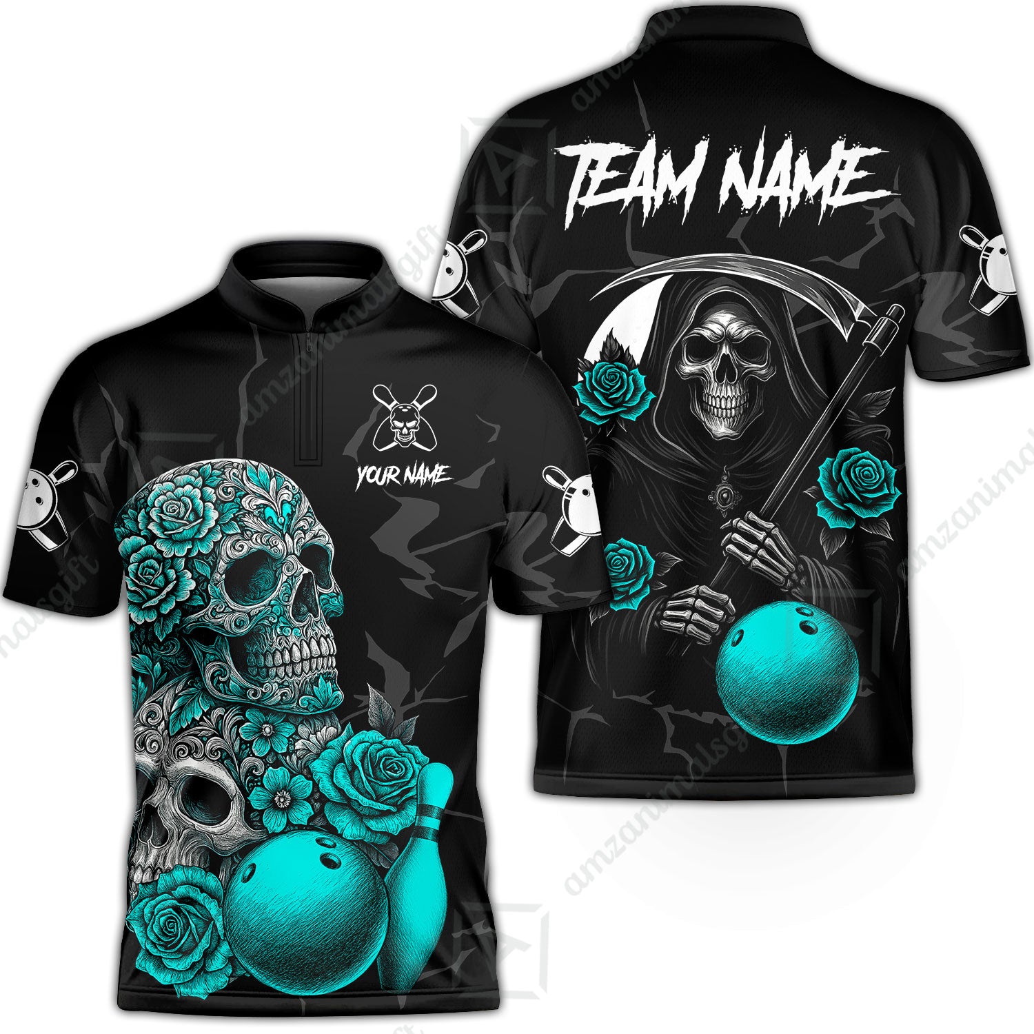 Bowling Jersey||Turquoise