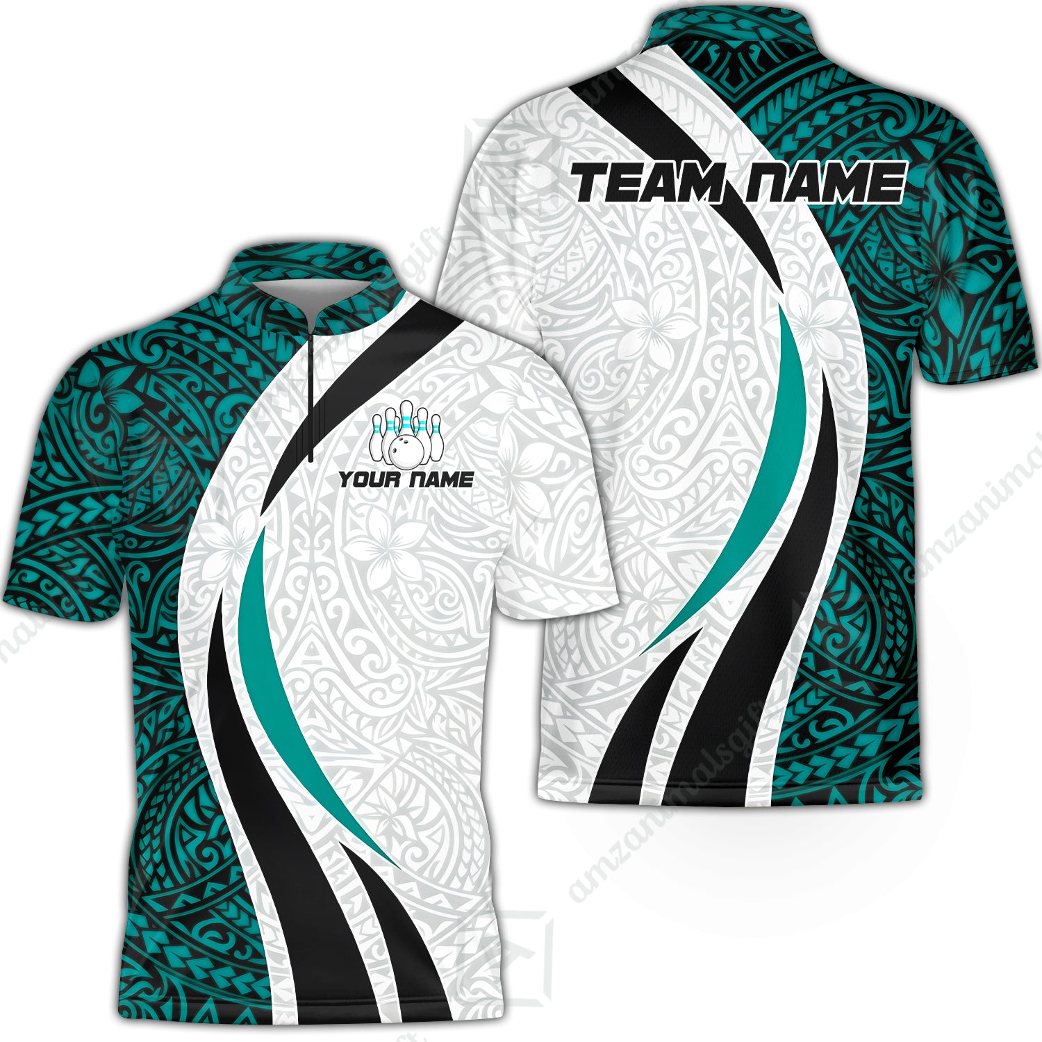 Bowling Jersey||Turquoise