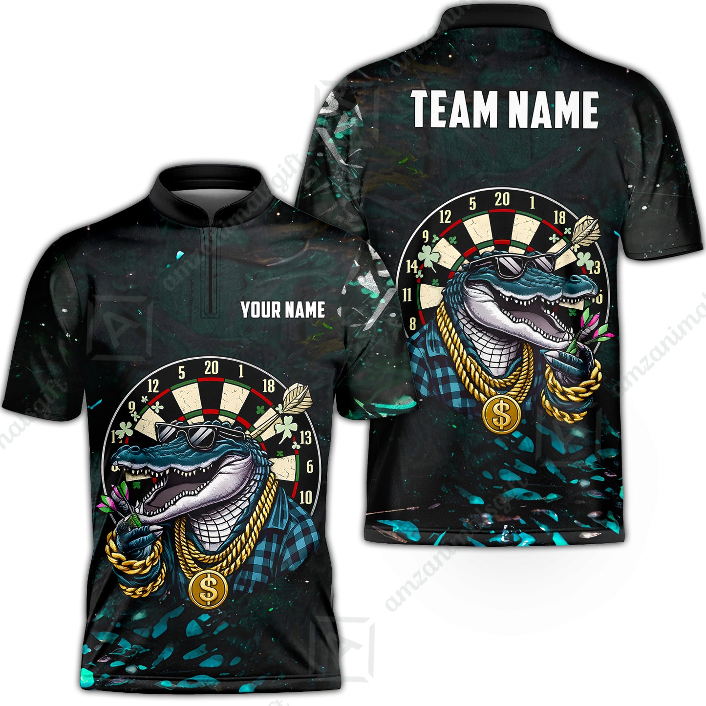 Custom Darts Team Jersey, Personalized Alligator Dart Jersey Shirt For Players With Name & Team Name