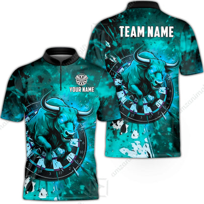 Custom Darts Team Jersey, Personalized Raging Bull Jersey Shirt For Players With Name & Team Name