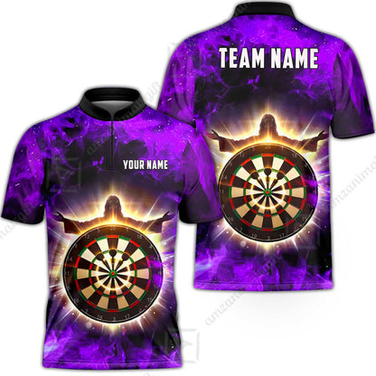 Custom Darts Team Jersey, Personalized Heavenly Strike Dart Polo Shirt For Players With Name & Team Name
