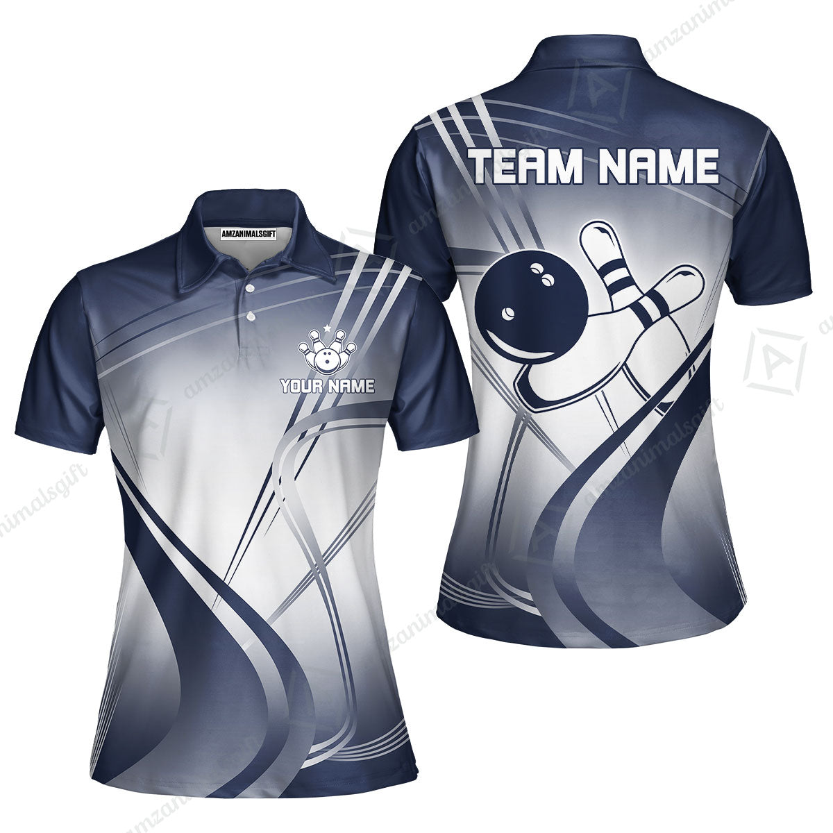 Customized Bowling Women Polo Shirt, Custom Bowling Uniform Women Polo Shirt, Multicolor Team Style Jersey for Bowlers
